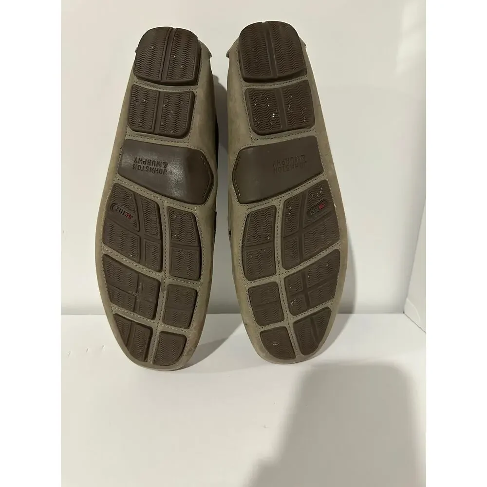 Men's Johnston and Murphy Driving Moccasins size 12 Tan- green